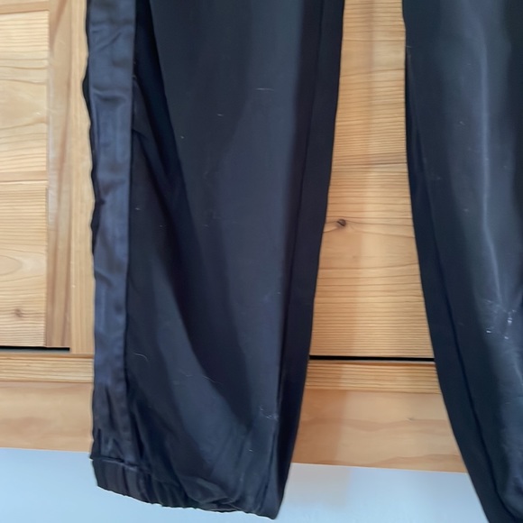 Dressy jogger type pants, elastic around waist and ankles, trimmed in satin - Picture 2 of 7